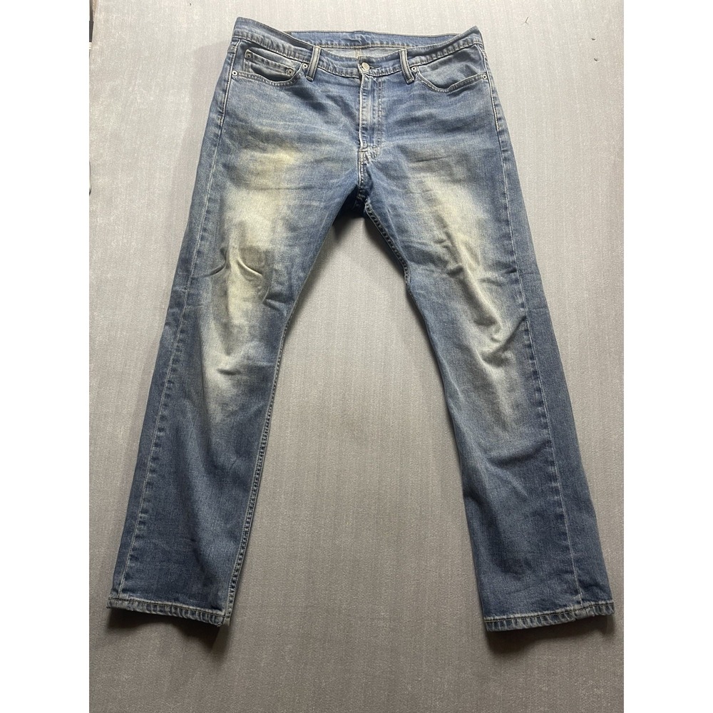 Levis 513 Jeans Men's 36 x 30 Blue Medium Wash Straight Denim Cotton